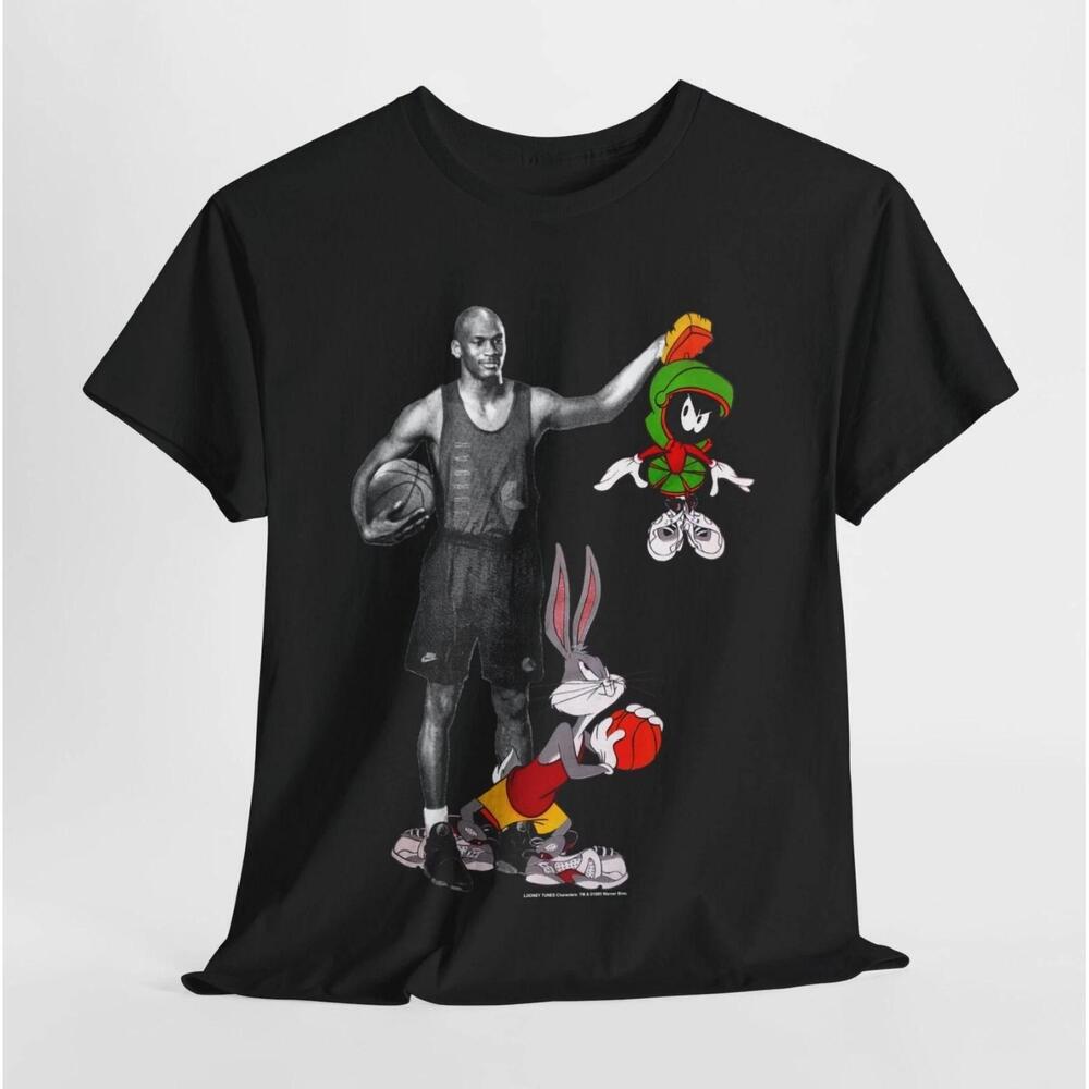 Michael Jordan Space Jam Marvin The Martian Bugs Bunny Loony Toons T-Shirt